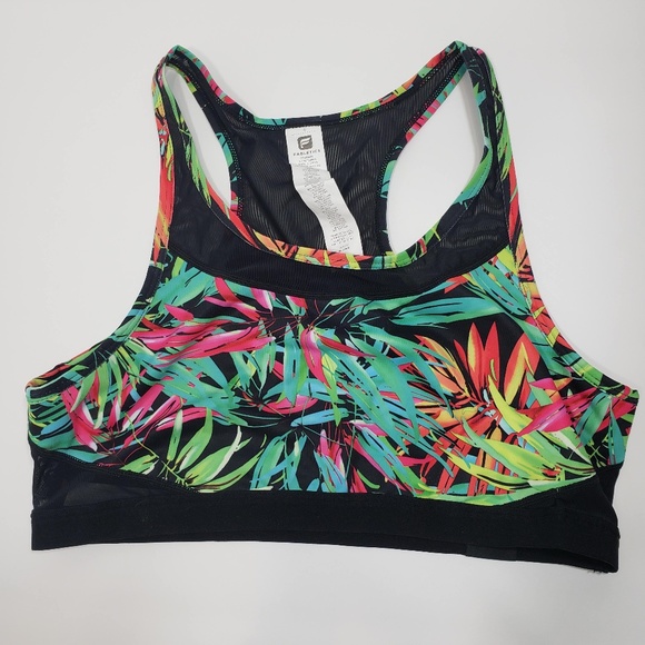 Fabletics Other - Fabletics Tropical Print Strappy Sports Bra, sz L